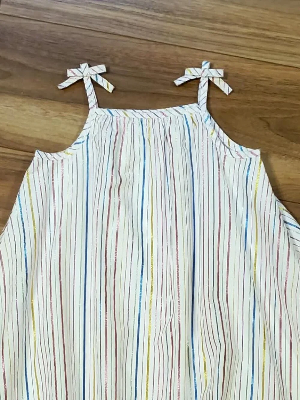 Hanna Andersson Metallic Striped Dress Size 110 (US 5)